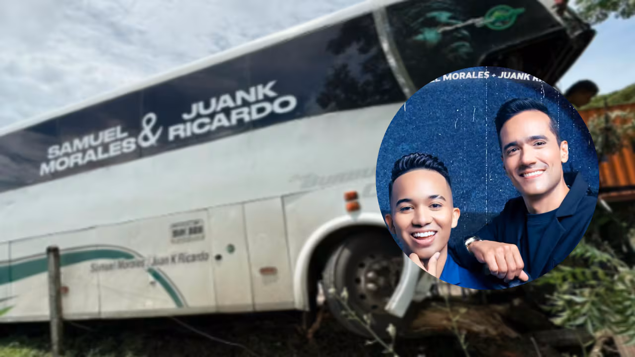 Samuel Morales, hijo de Kaleth Morales, y su agrupación sufren un grave accidente: su equipo salió ileso.