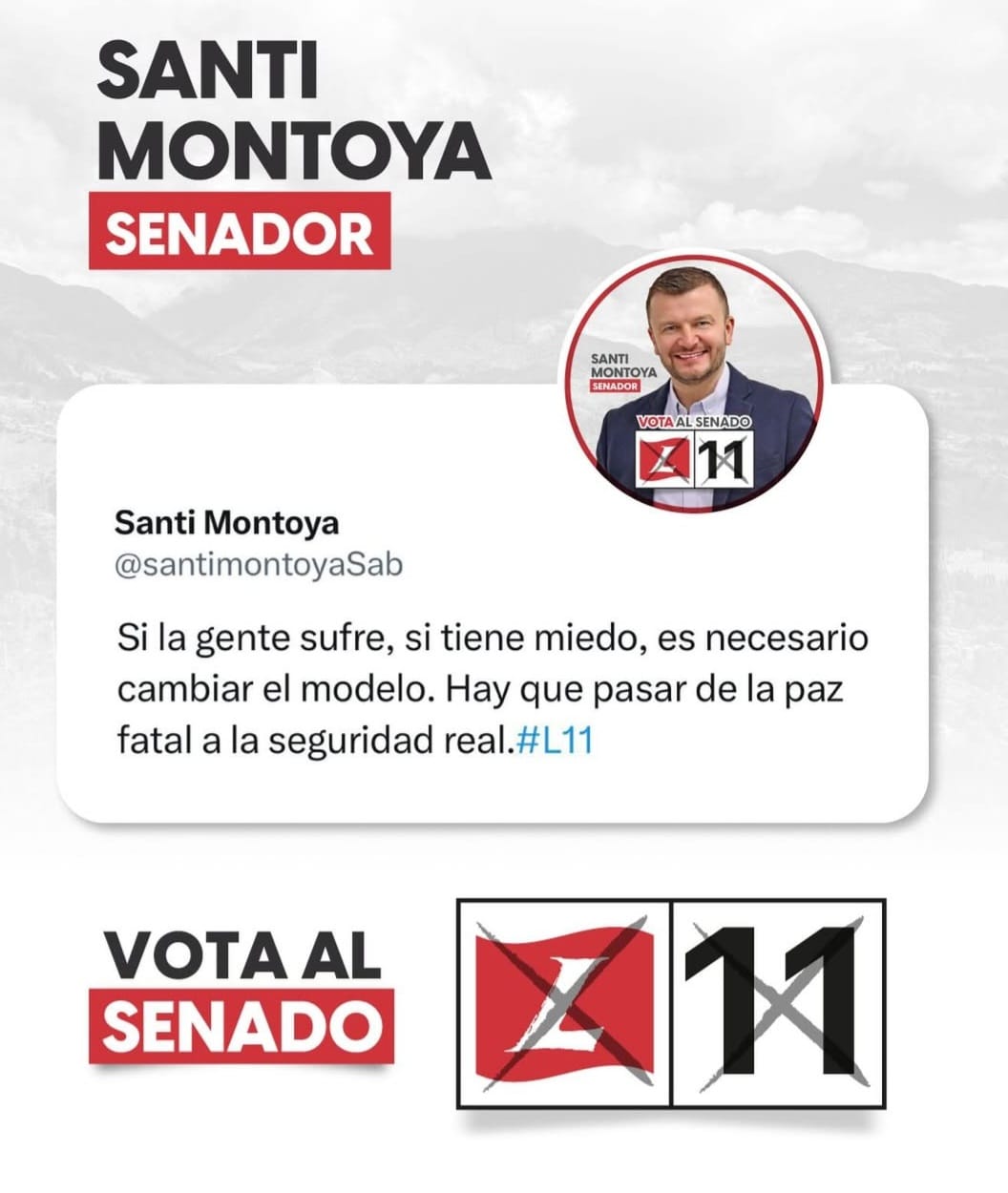 Santi Montoya fortalece su liderazgo en Sabaneta y proyecta una victoria histórica al Senado